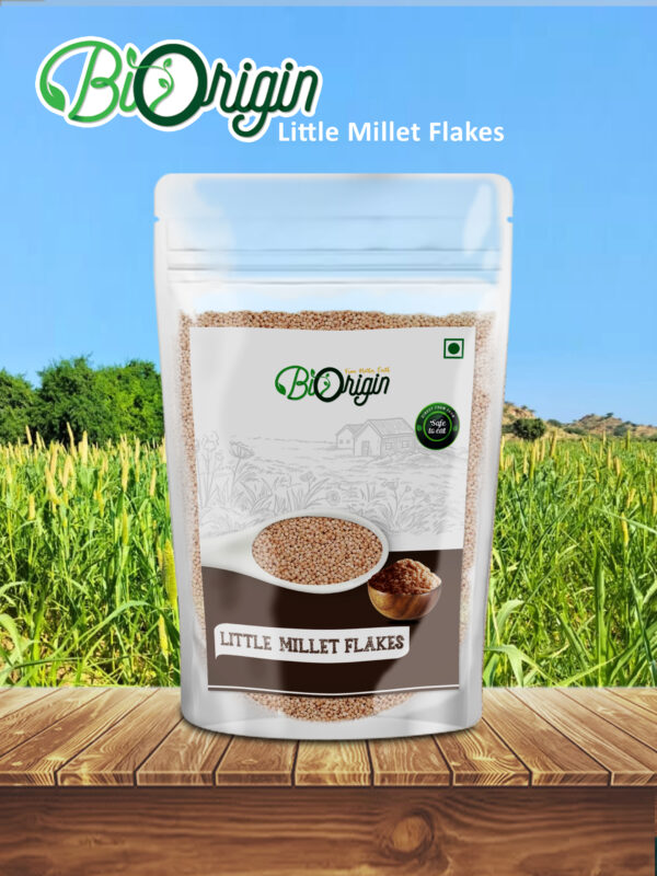 BIORIGIN 100% NATURAL LITTLE MILLET FLAKES [CHAMA] IN POUCH, 500gms