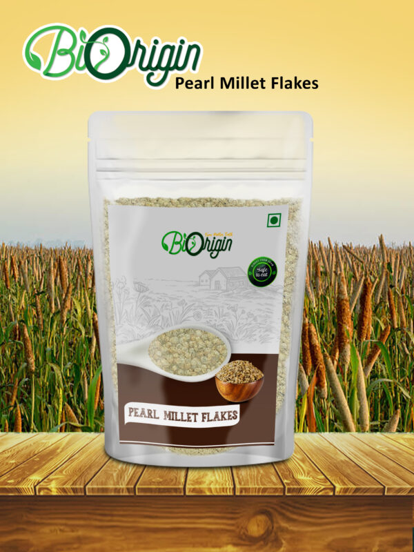 BIORIGIN 100% NATURAL PEARL MILLET (BAJRA) FLAKES IN POUCH, 500gms