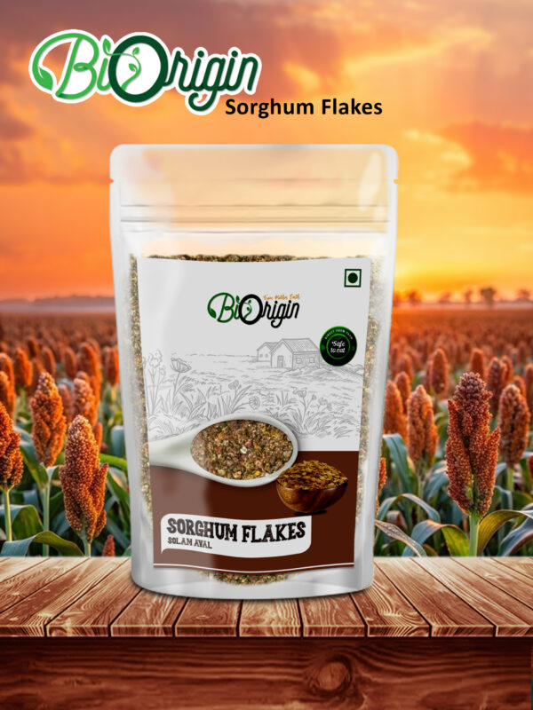 BIORIGIN 100% NATURAL SORGHUM FLAKES [CHAMA] IN POUCH, 500gms