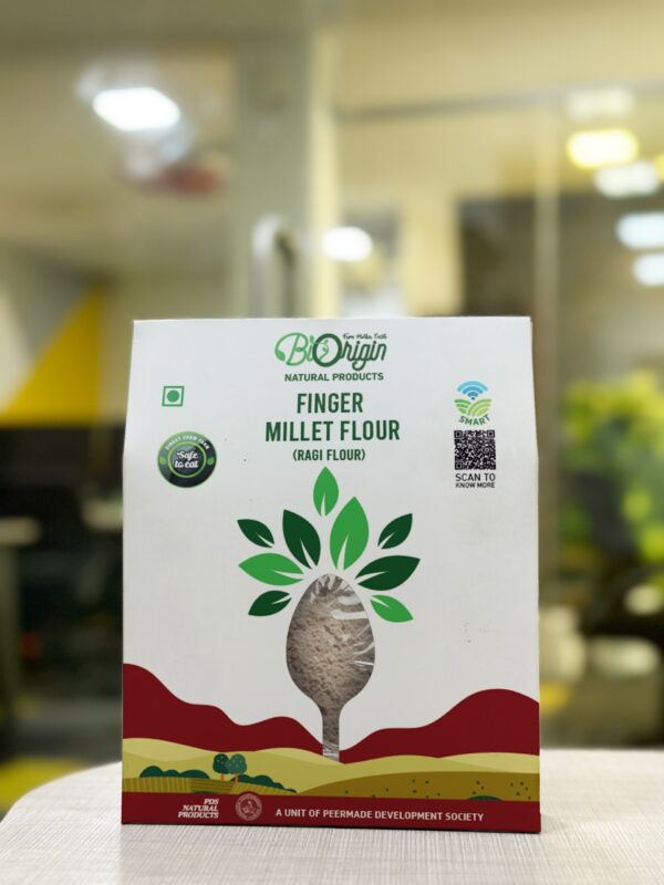 BIORIGIN FINGER MILLET [RAGI] FLOUR IN POUCH, 500gms